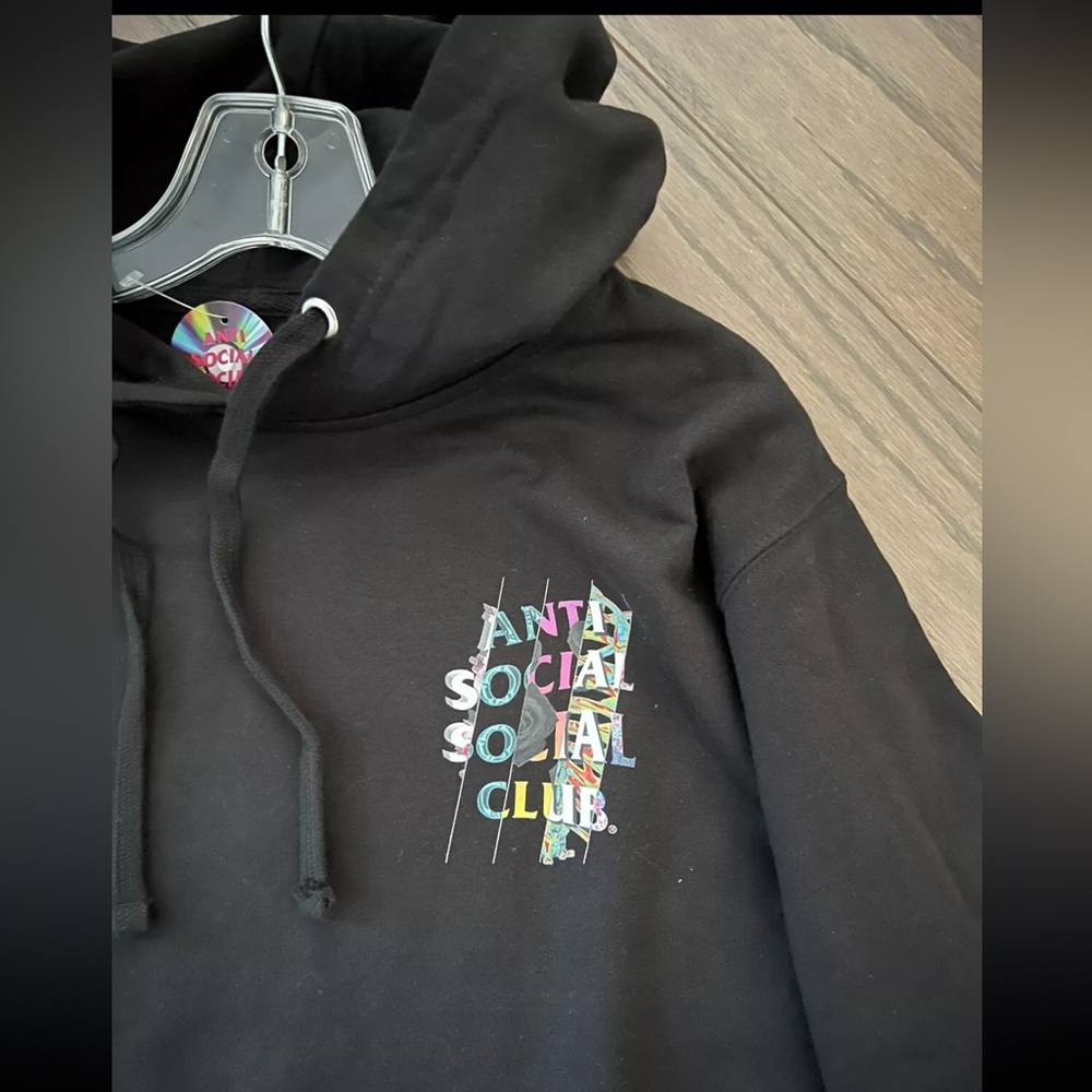 Anti Social Social Club Dissociative black Hoodie Size Small FW22 NEW NWT